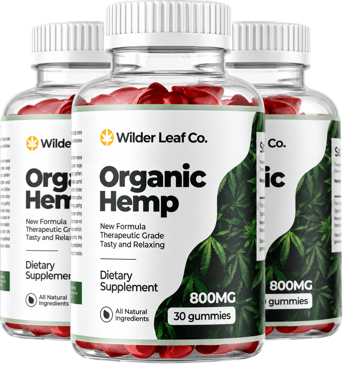 Wilder Leaf Organic Hemp Gummy 800MG three bottle bundle sold in Australia